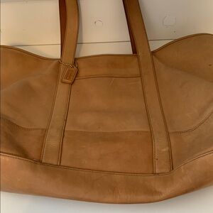 Tan Leather Tote Bag